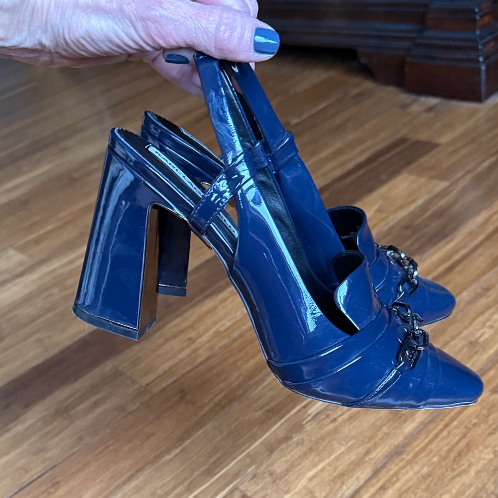 Karl Lagerfeld Navy Blue Heels
